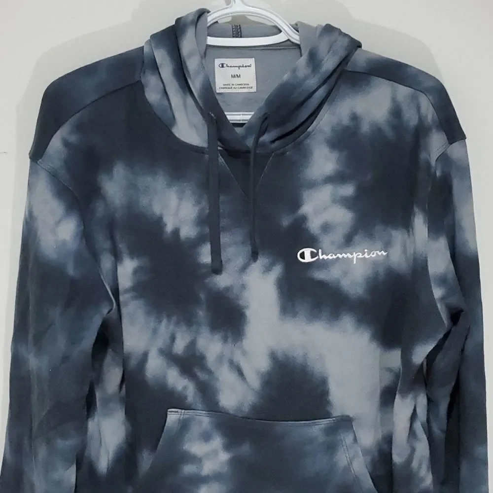 𝅺champion medium blue and grey hoodie - Picture 2 of 7